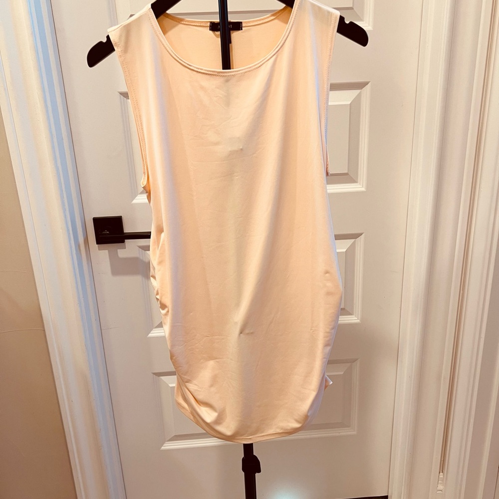 Alfani Petite Pink Sleeveless Ruched Side Tank Top NWT